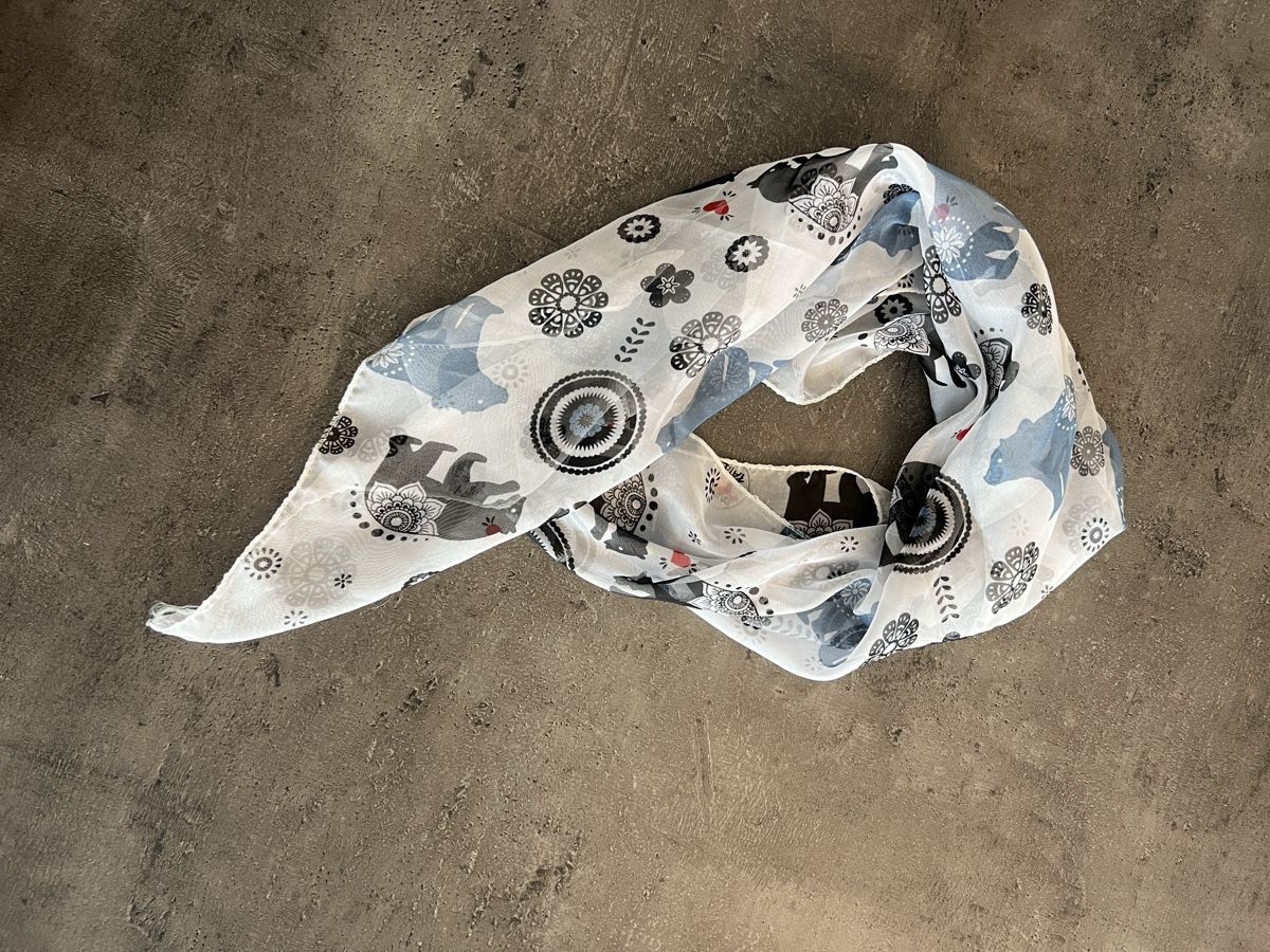 Foulard & Sciarpe: Schal mit Bärenmuster – Nuovo (secondo la descrizione) da Euthal venduto da 99Antik