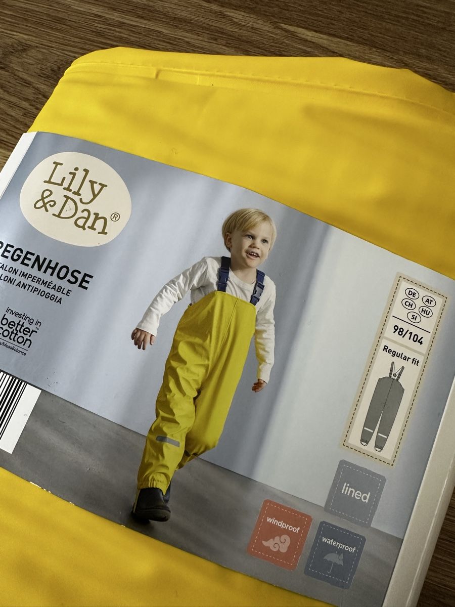 Pantaloni: Lily&Dan Yellow Rain Pants, Size 98/104 – Nuovo e nell'imballaggio originale da Zollikerberg venduto da sha_r9g6 3