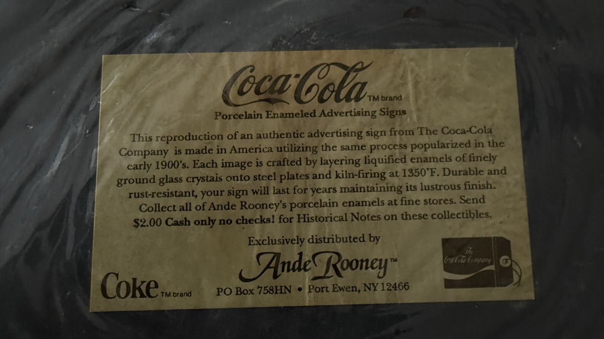 Coca-Cola Insegne: Coca-Cola Blechschild mit Flasche und Spruch – Usato da Buchrain venduto da Kindlein 4