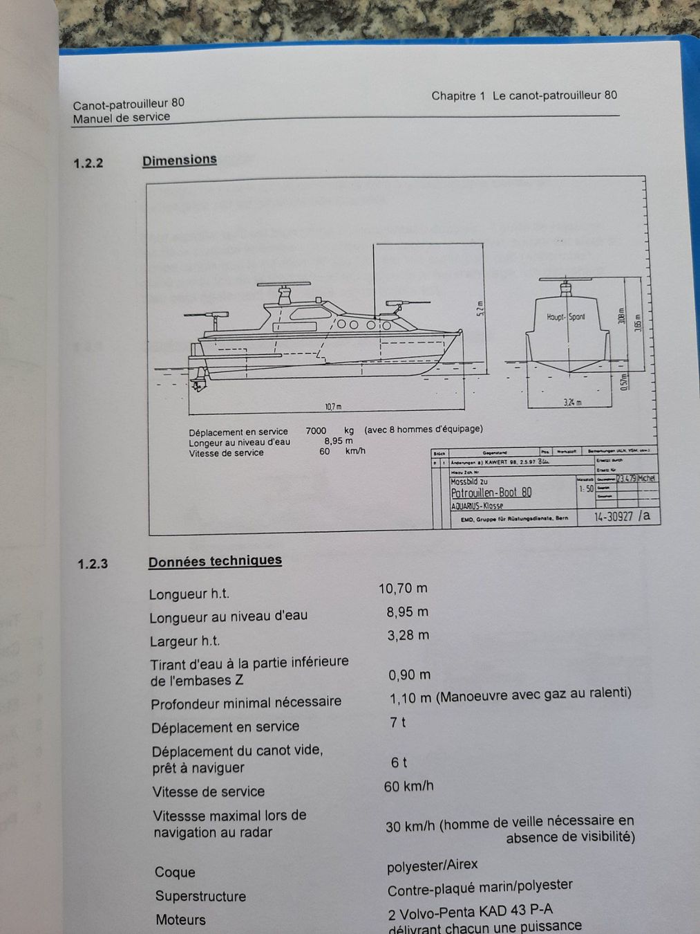 Libri: Manuel de Service du canot patrouilleur 80 – Usato da Ruswil venduto da Sammlergeist 3