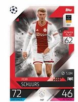 Topps Champions League Perr Schuurs Karte Ajax Amsterdam