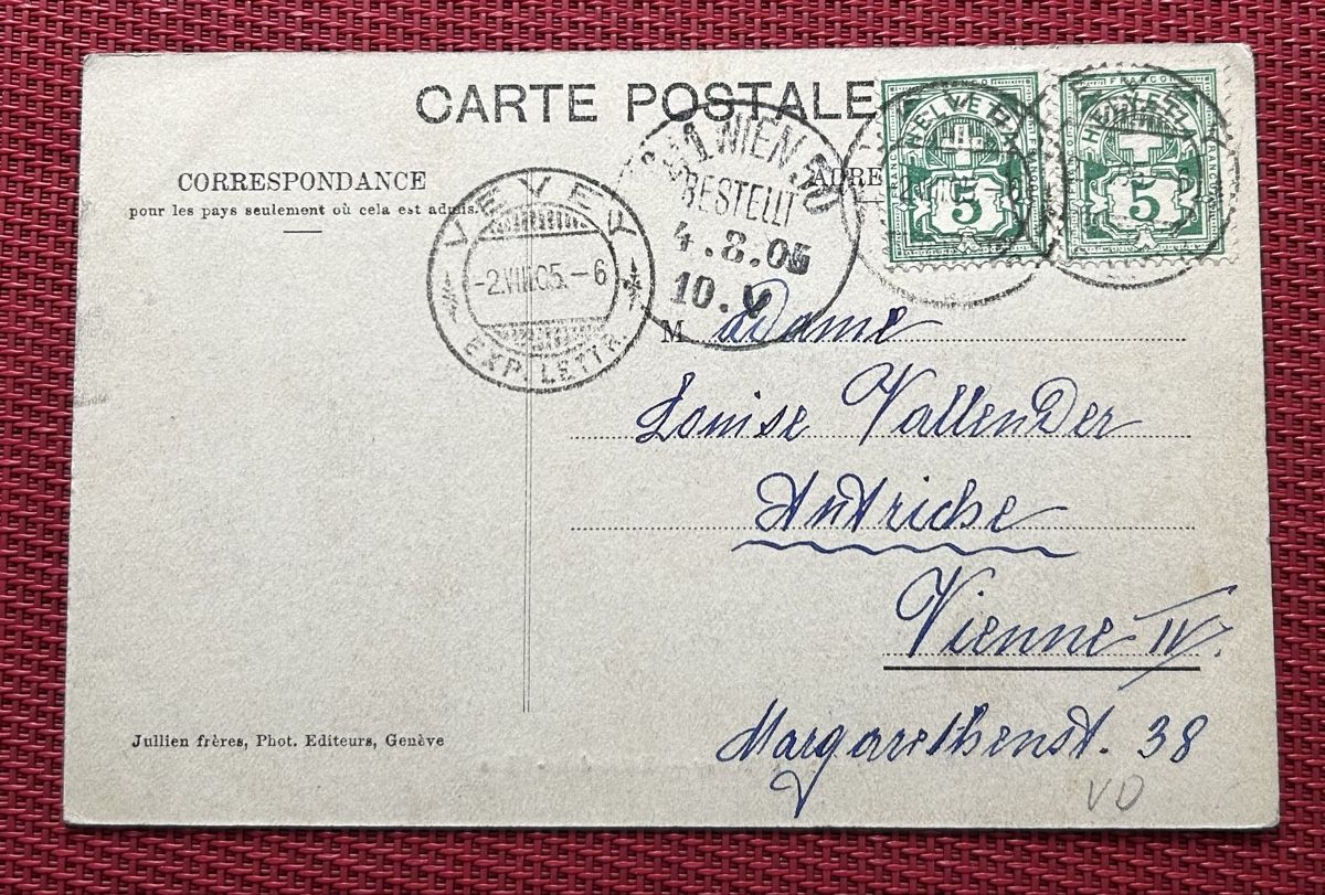 Cartoline postali: AK Vevey 1905 – Usato da Horw venduto da Tellbub 1