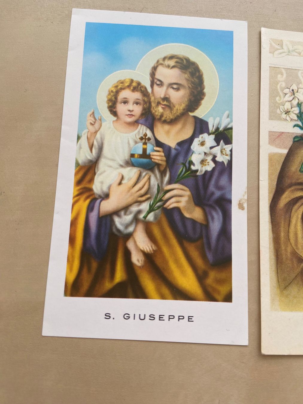 Foto & Immagini: 3 Heiligenbildli  San Giuseppe Andachtsbilder – Usato da Luzern venduto da waterfront1 1