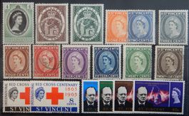 St. Vincent British Lot mit alten Werten IV