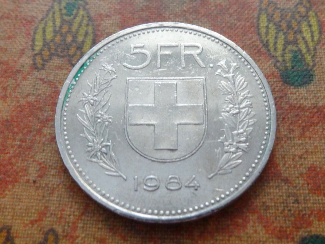 Toutes les monnaies: 5 Fr. 1984  (A) – D'occasion à Romanel-sur-Lausanne par Swift13