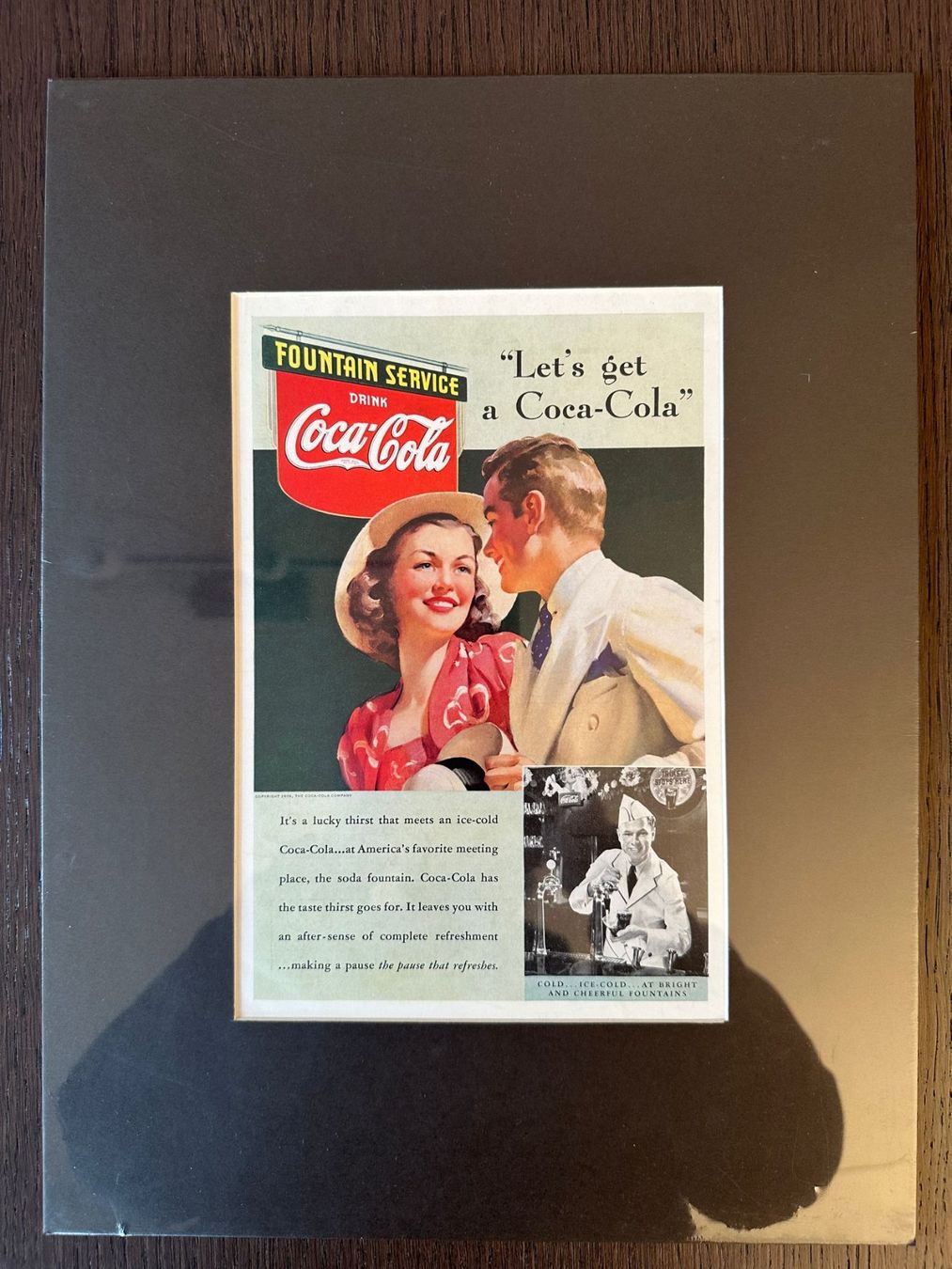 Poster & Bilder: Originale Werbeanzeige Coca Cola - Let's get a Coca Cola – Neu und originalverpackt aus Wetzikon ZH von LoremIpsumDolorSit