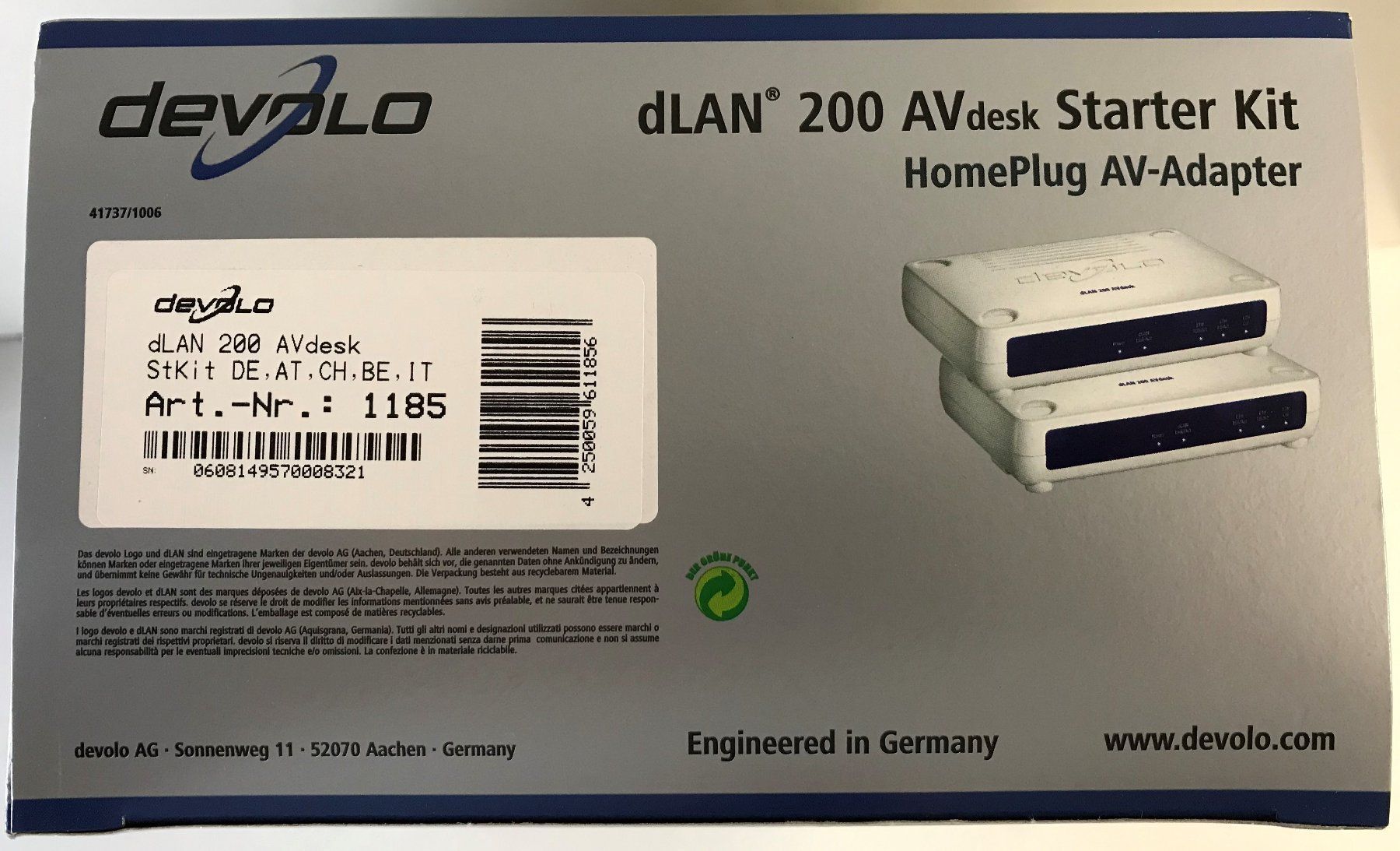 Devolo Unità & Adattatore: LAN-Netzwerkverbindung Powerline Neu – Nuovo e nell'imballaggio originale da Hergiswil NW venduto da hpb_9bvx 4