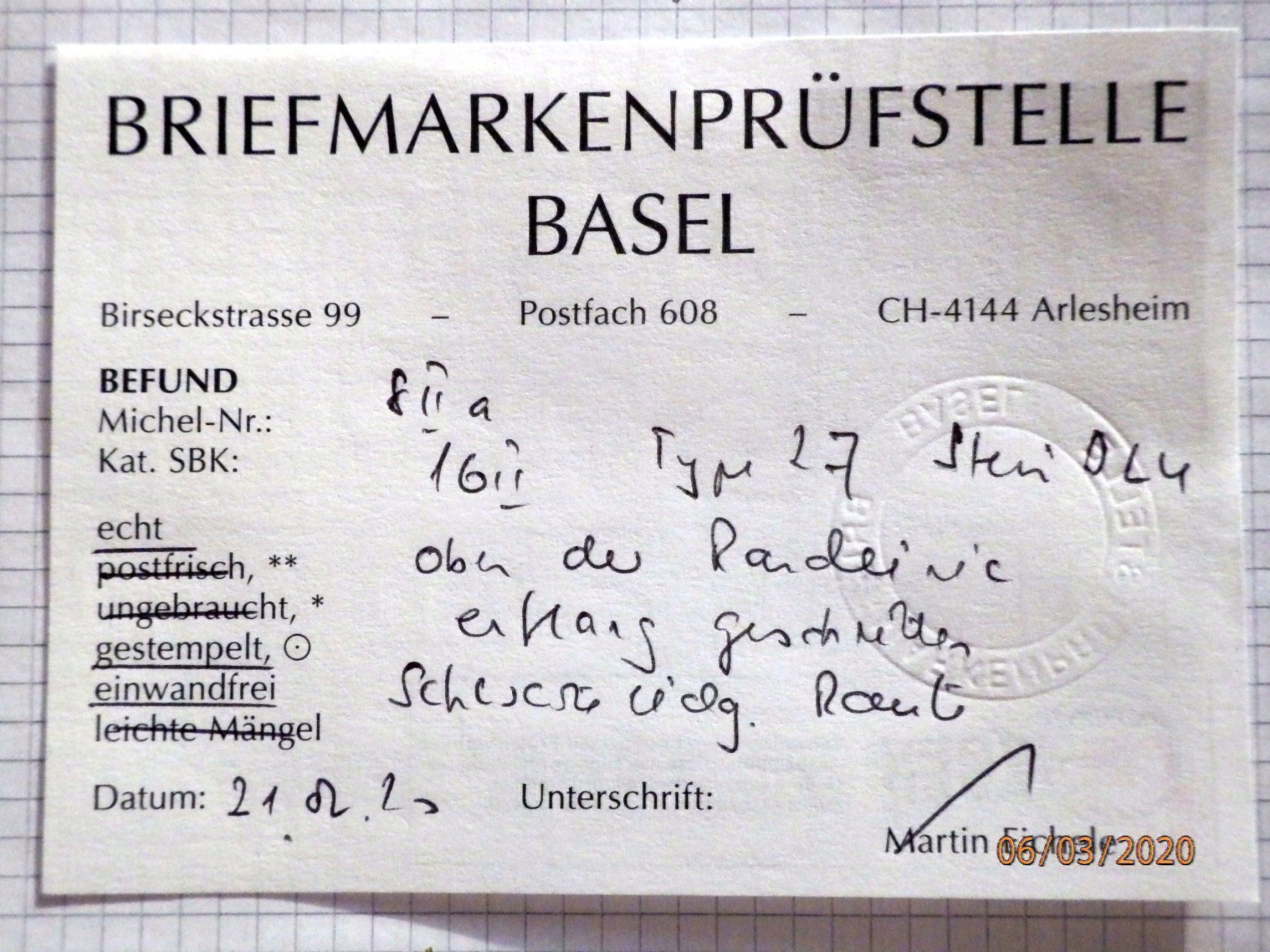 Tous les timbres: ZNr.16II, Type 27, Stein D-LU – D'occasion à Ueberstorf par dinbau 2