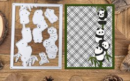Neue Stanzschablone Pandas im Rahmen