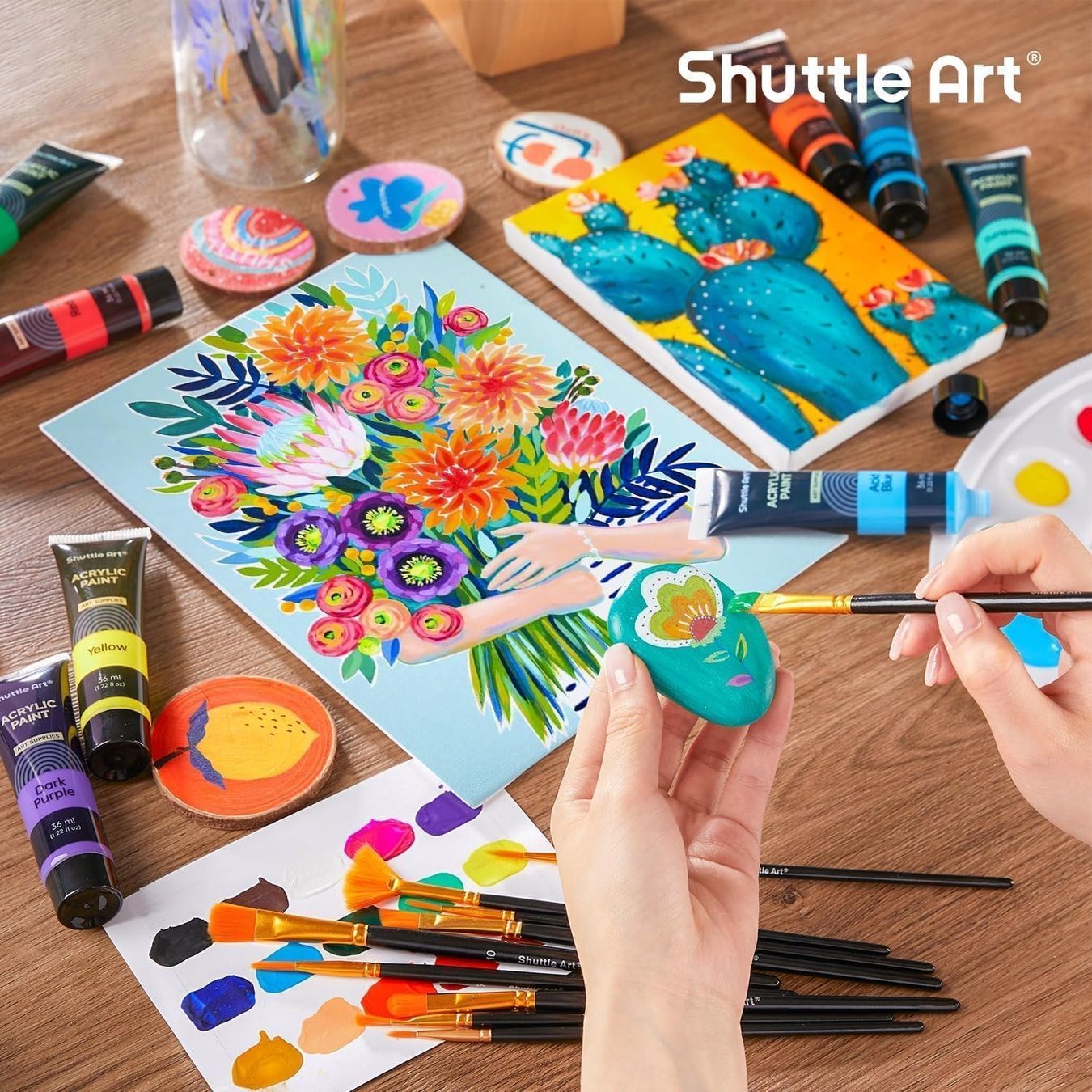 Colori: Acrylfarben Set 42 Farben mit Malzubehör – Nuovo e nell'imballaggio originale da St. Gallen venduto da sch_zsz7 1