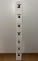 Wandkalender schmales Holzbrett weiss