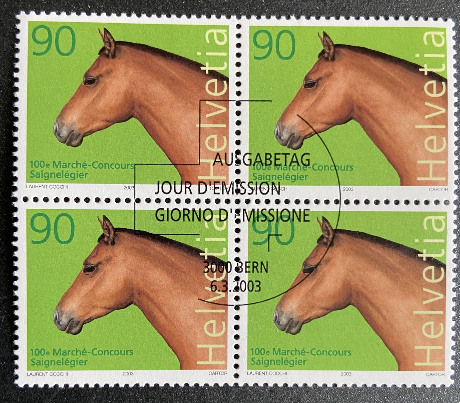 Alle Briefmarken: ET Freimarke   4er Blocks 2002 / 2003 – Gebraucht aus Böckten von Hansi36 4