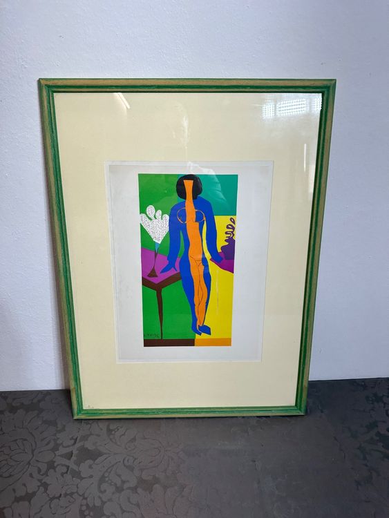 Lithographie Originale José Ortega Ève – Nu, Réhauts Gouache, édition Rare Hors Commerce – Signée