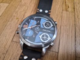 POLICE Herren Uhr mit Lederarmband, Multifunktion, guter ...