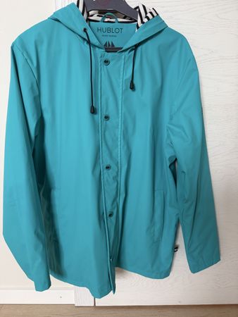Hublot Rain Jacket XS - Turquoise, Striped Lining, Cute! (58
