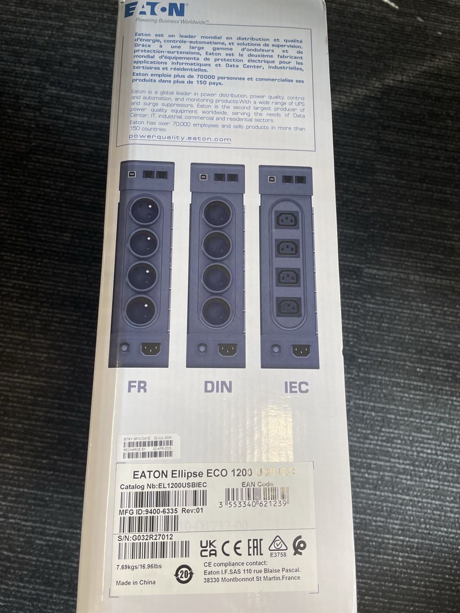 Eaton Akkus: EATON USV 1200 VA/ 750 W – Neu und originalverpackt aus Oetwil an der Limmat von Schengo 1
