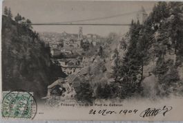 FRIBOURG  -  Vallée et Pont du Gotteron  -  1904