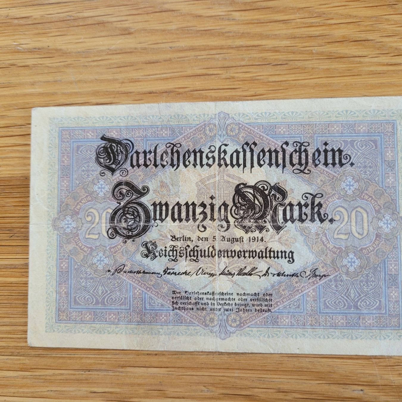 Billets de banque: Banknote Berlin 1914 – D'occasion à Biel/Bienne par Destockweb