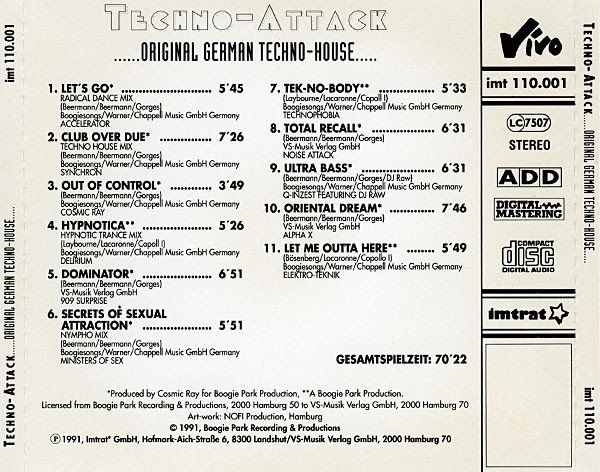 CD: Various – Techno-Attack - Original German Techno-House - a – Usato da Brittnau venduto da Zibu 1