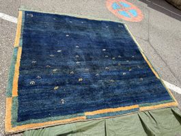 Gabbeh 210x195cm Teppich handgeknüpft sauber