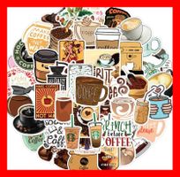 Kaffee Coffee Tasse Nespresso Maschine 50 tlg Stickerset