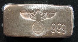 225 Gramm Kupferbarren 999 mit Reichsadler