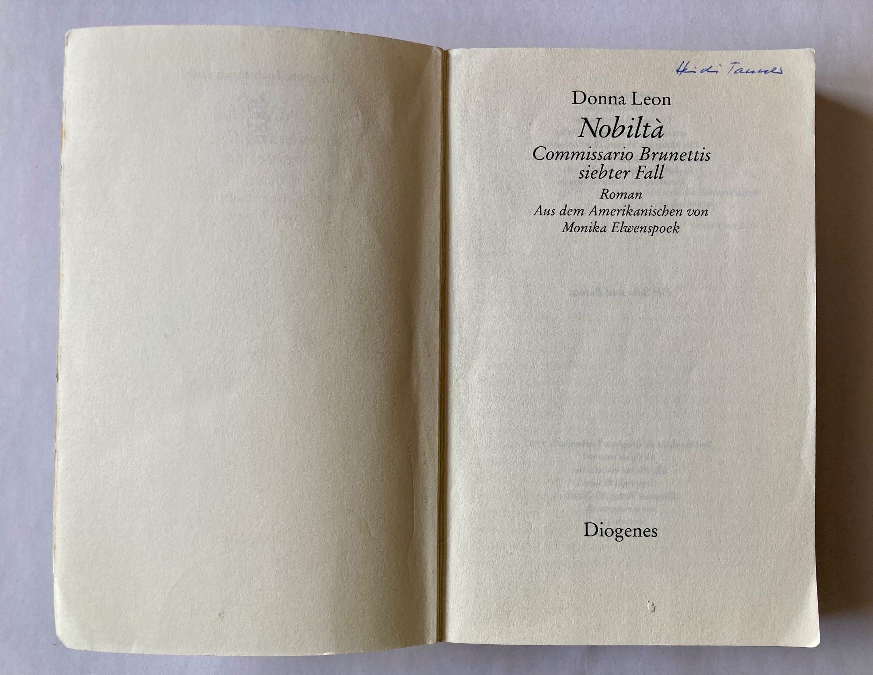 Libri: Donna Leon, Fall 7: Nobiltà - Taschenbuch – Usato da Bubendorf venduto da Alpenheidi 2