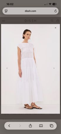 DISSH White Linen Midi Kleid Gr. 36 - neu & ungetragen