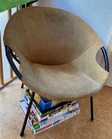 Wildleder Sessel echter original 50-er Jahre Lesestuhl