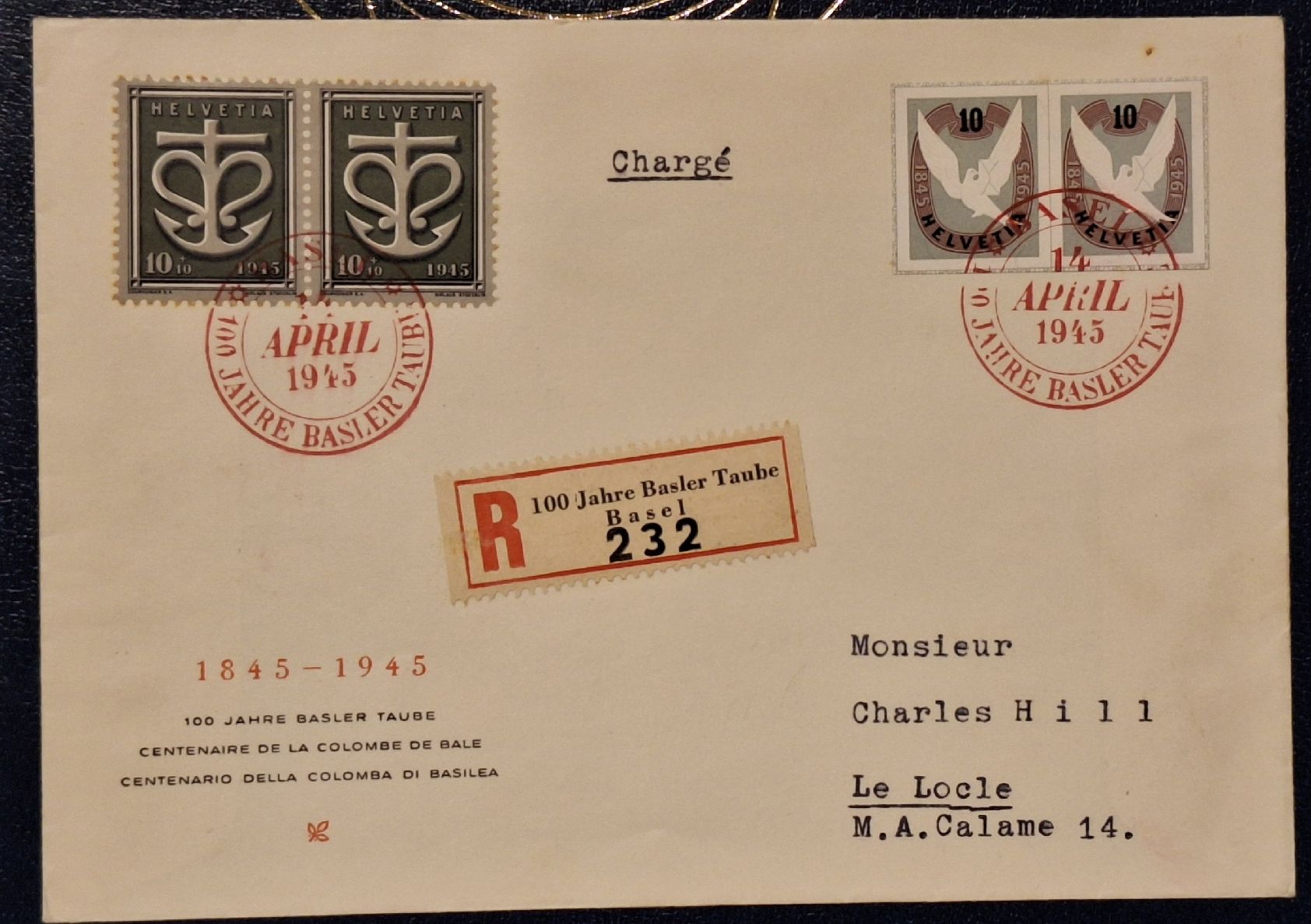 Tutti i francobolli: FDC 100 Jahre Schweizer Baslertaube W22  – Usato da Balgach venduto da SIMEON27