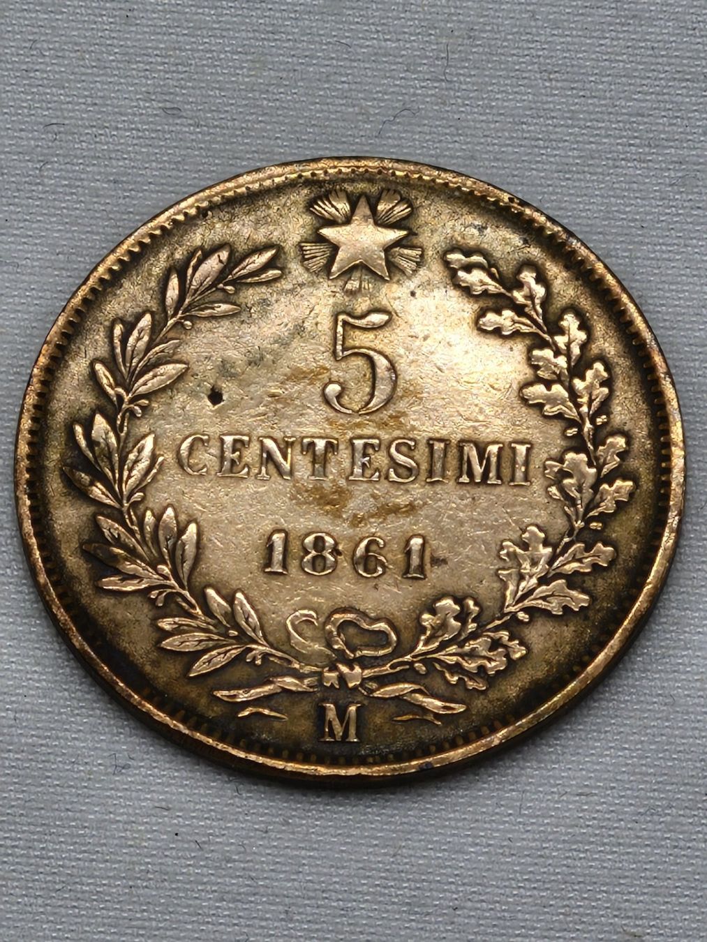 Tutti le monete: ROYAUME D'ITALIE / 5 C / 1861 – Usato da Bulle venduto da italicum 1