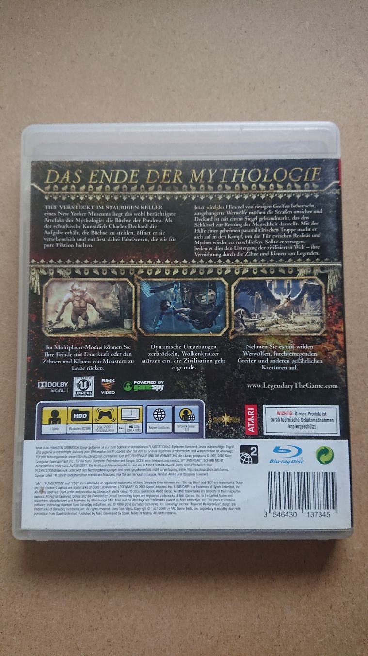 Giochi: Legendary PS3 – Usato da Chur venduto da FreakofRarity 1