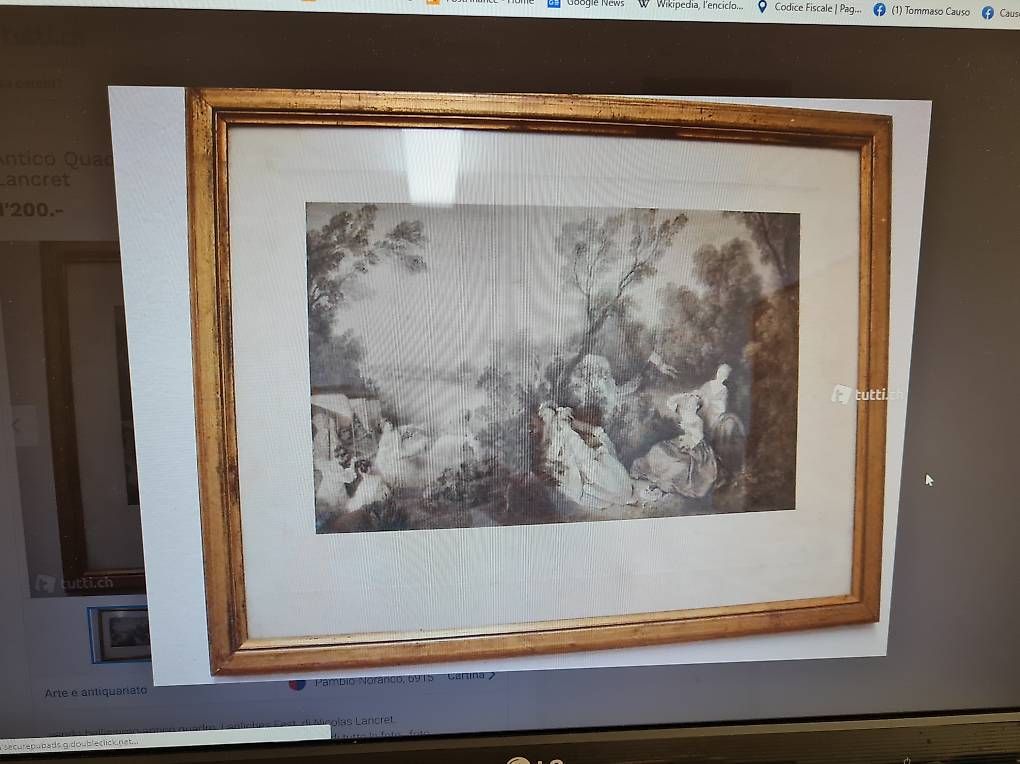 Dipinti: Antico Quadro  , Nicolas lancret , con firma – Usato da Figino venduto da cau_pcd6