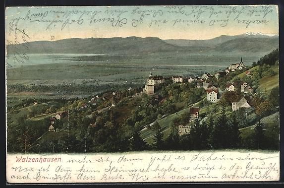 Cartes postales: Walzenhausen, Teilansicht mit Bodensee u – D'occasion à Berlin par bartko-reher