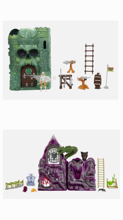Jouets: MOTU: CASTLE GRAYSKULL,  SNAKE MOUNTAIN UND VIELE FIGUREN – D'occasion à Nürensdorf par manuel0911
