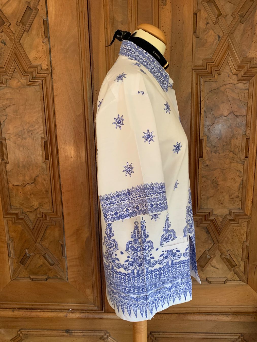 Camicette: BATIK Bluse 100% Baumwolle  Größe: M Farbe: Weiß Blau – Usato da Interlaken venduto da Bona55 1