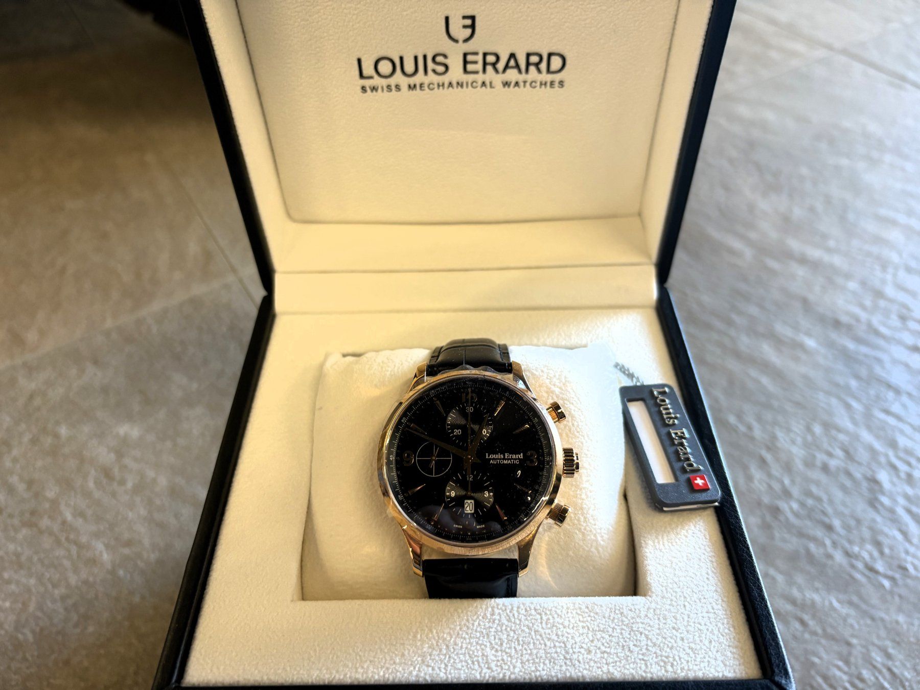 Louis Erard Uhren: Louis Erard 1931 Chronograph Black NEU – Neu und originalverpackt aus Triesen von Rnc1 5