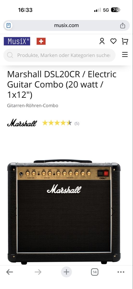 Marshall Amplificatori: Marshall DSL20 CR  Combo – Nuovo (secondo la descrizione) da Hauptwil venduto da musikboerse 7