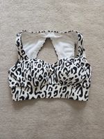 MICHI Sports Bra top - Black & White Animal Print