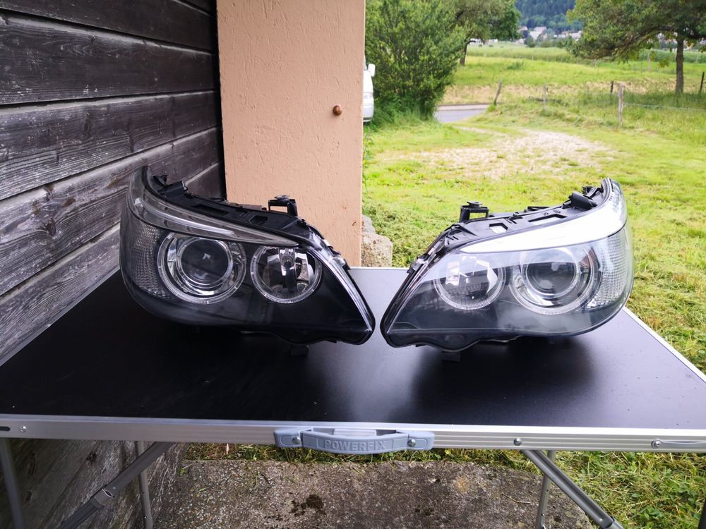 Jeu De Phares Avant Pour BMW 5 E60/E61 (01/05-03/07) - Xénon/H7, Gauche Et Droite - Avec Clignotant Intégré