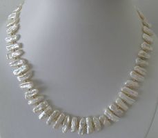 Perlencollier, BIWA, mit Gold Filled Perlen und Verchluss