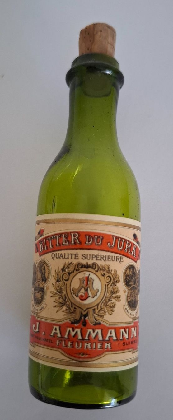 Bottiglie: Absinth-Fläschchen von J. Ammann Fleurier ca. 1930 – Usato da Rothrist venduto da Clanx