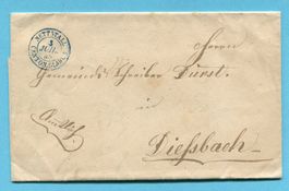Faltbrief von Nettstall nach Diessbach 1848
