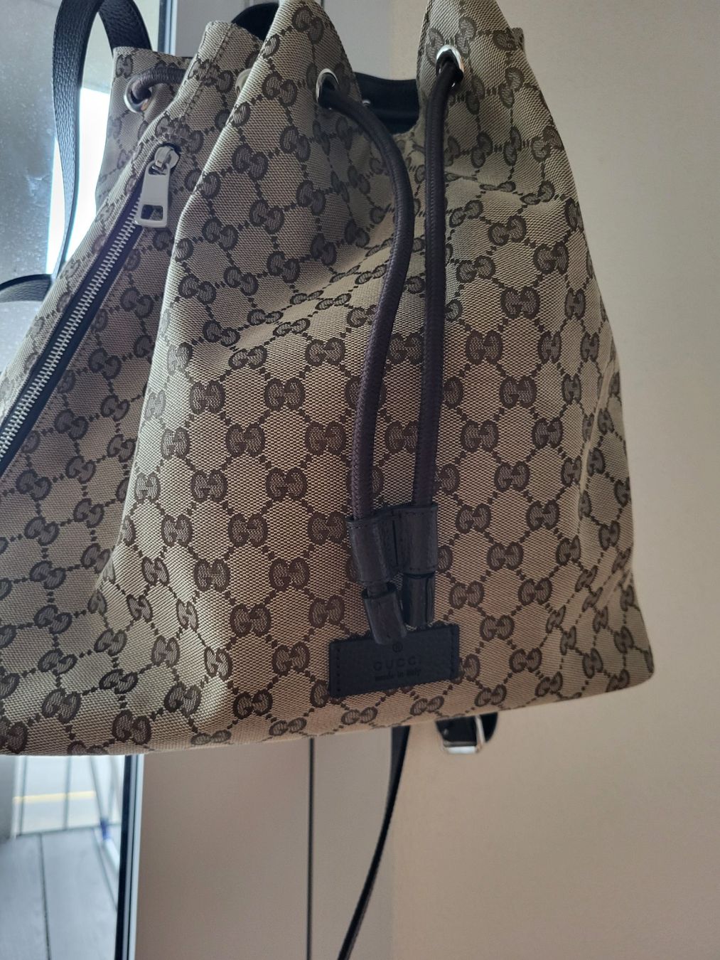 Gucci Borse: Gucci Rucksack Canvas braun Leder – Usato da Arbon venduto da nor_gh9k