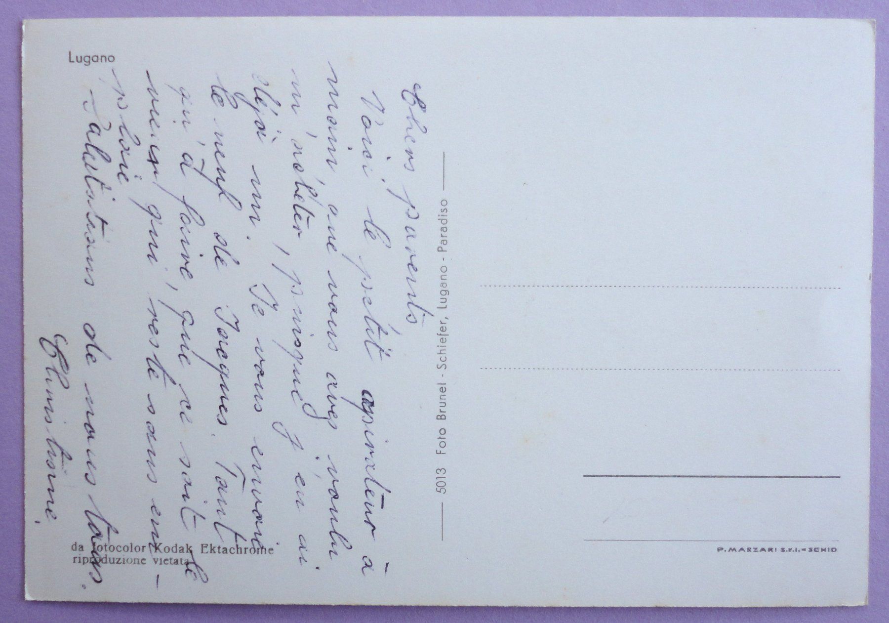 Cartes postales: Lugano – D'occasion à Fétigny par Billy2miny 1