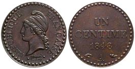 Frankreich, 1 Centime 1848 A Paris