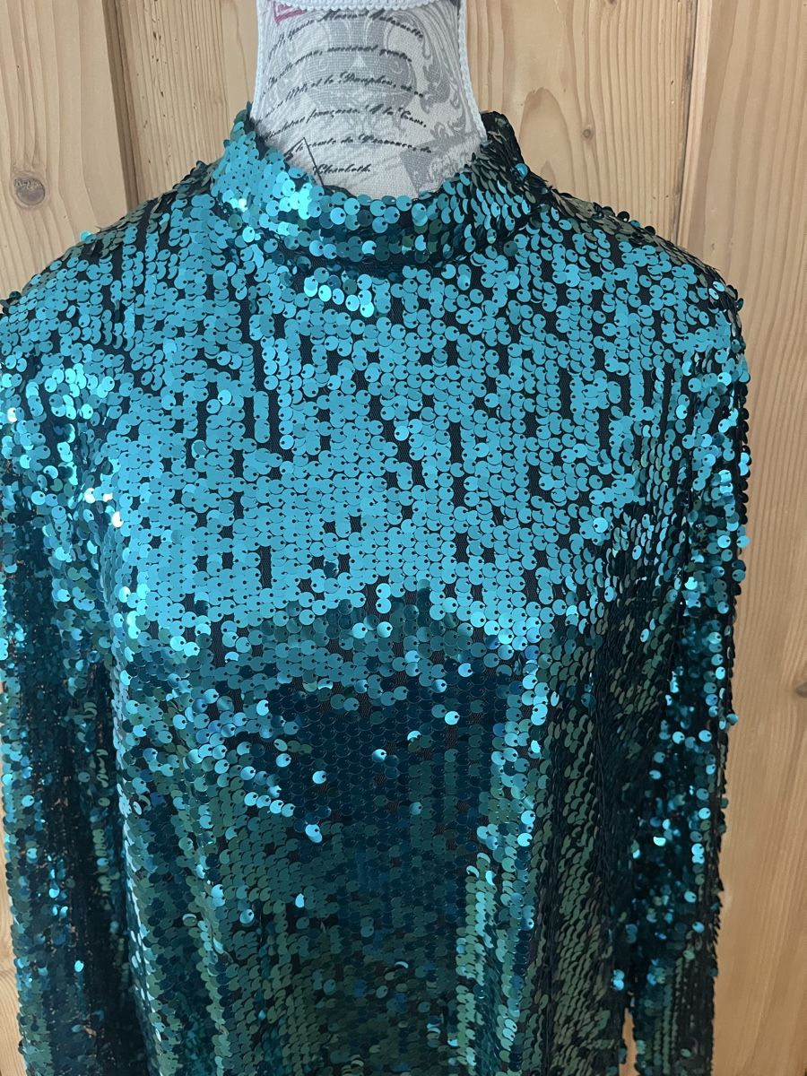 Robes: Paillettenkleid türkis Grösse L  – D'occasion à Herisau par mikeho2000 1