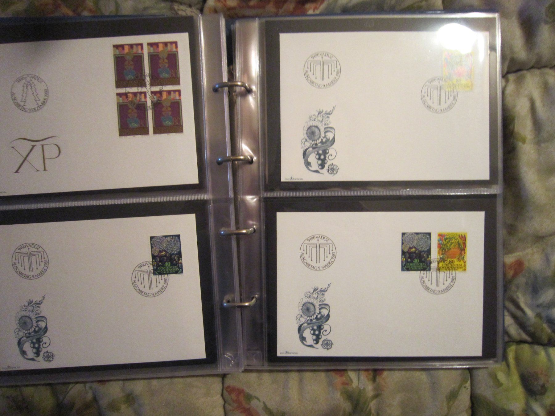 Tutti i francobolli: Lichtenstein 76 Briefe FDC einzeln und mit 4er Blocks – Usato da Giubiasco venduto da sal_9j6w 6