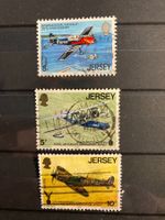 Jersey 1975 Lot Briefmarken mit Flugzeug gestempelt