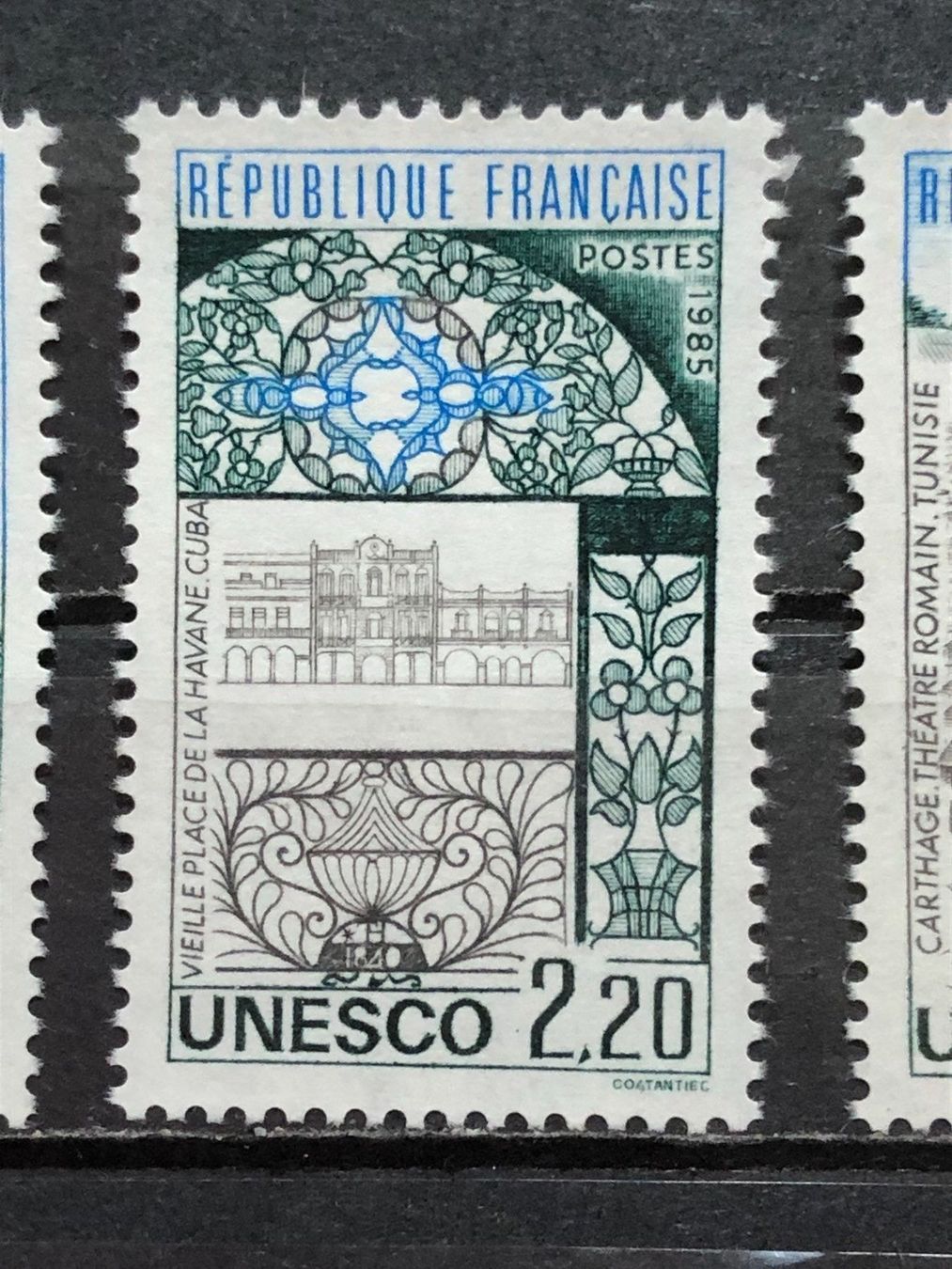 Tutti i francobolli: Triplet UNESCO Neufs** 1985 – Nuovo e nell'imballaggio originale da Lausanne venduto da ffhoud 2